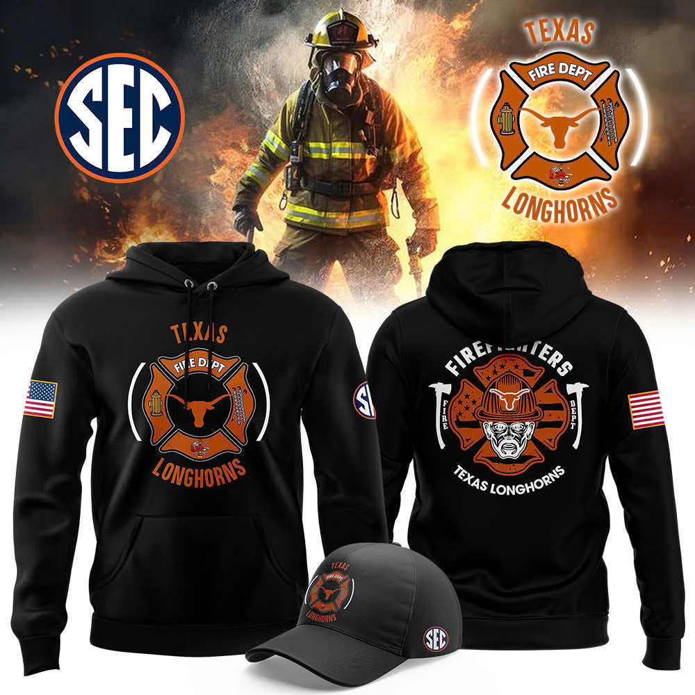 Texas Longhorns Firefighter Appreciation NCAA Hoodie Football No Cap