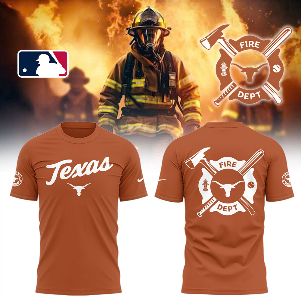 Texas Longhorns x Firefighter Appreciation Night T-Shirt Gift For Baseball Lover Oregontrailrvpk Shirt