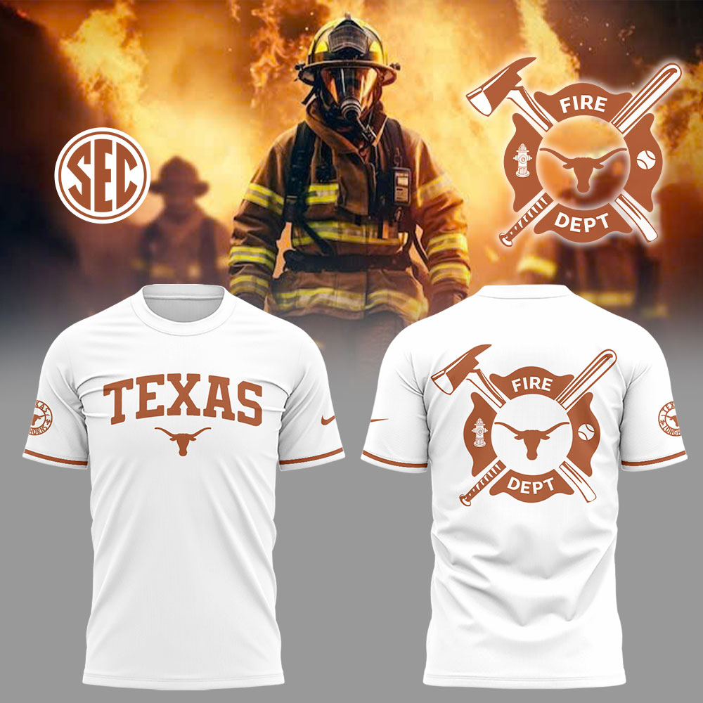 Texas Longhorns x Firefighter Appreciation Night T-Shirt Gift Ideas For Baseball Players Oregontrailrvpk Shirt