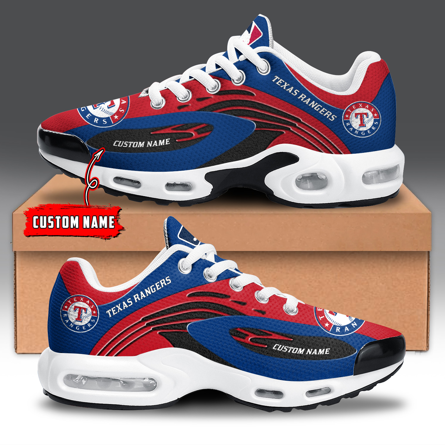 Texas Rangers Air Max Plus Shoes Sneakers For Men And Women