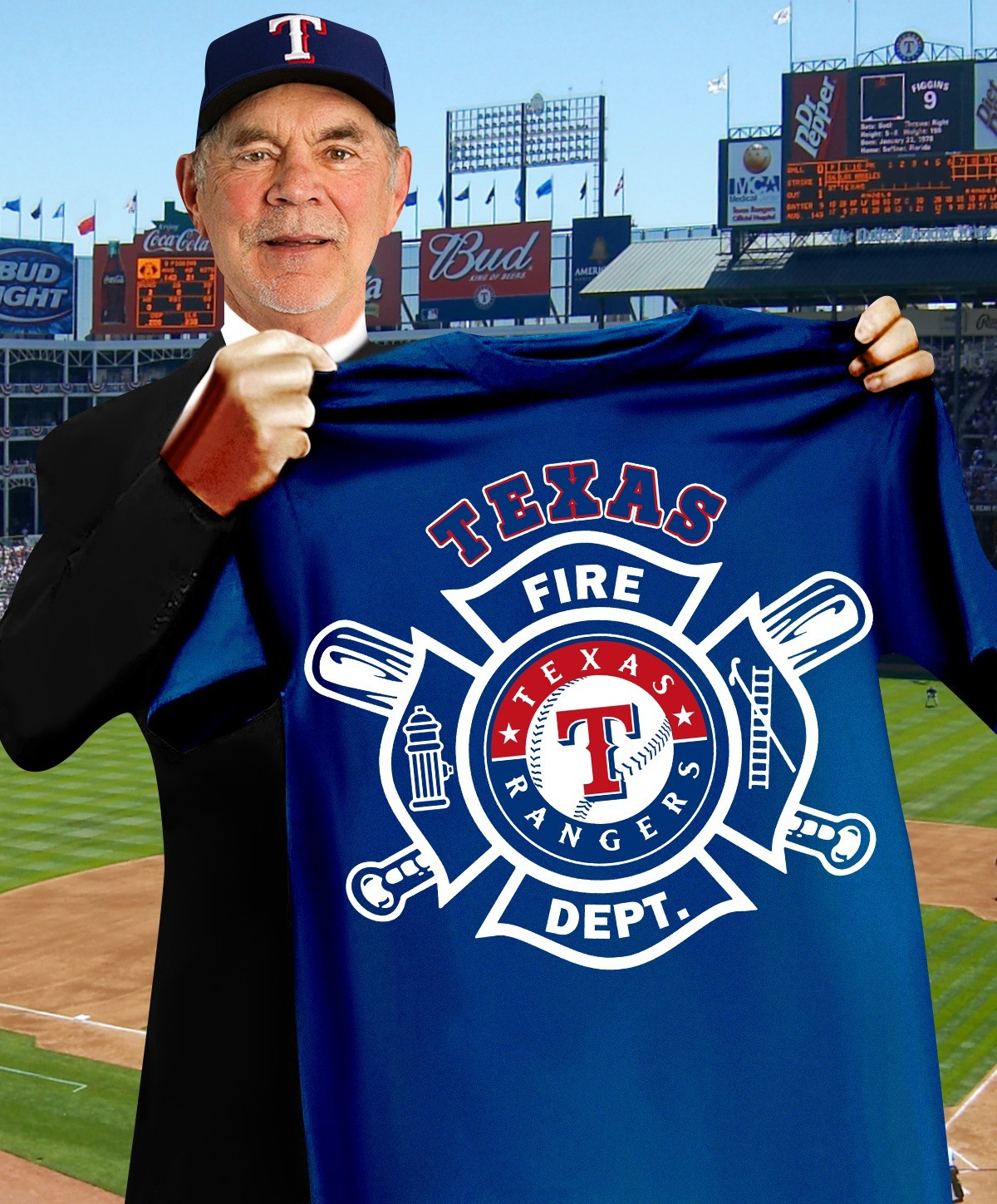 Texas Rangers Firefighter Fire Dept Shirt Honor Firefighter Night Baseball Fan Merch Gifts Oregontrailrvpk Shirt