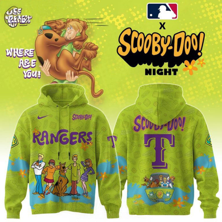 Texas Rangers Scooby Doo Night 3D Hoodie