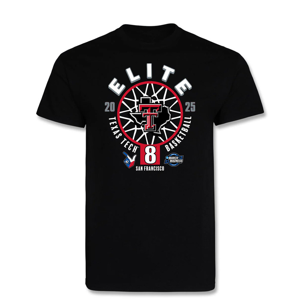 Texas Tech Elite 8 Eight T-Shirt 2025 NCAA Men's Basketball March Madness Merch Apparel Oregontrailrvpk Shirt