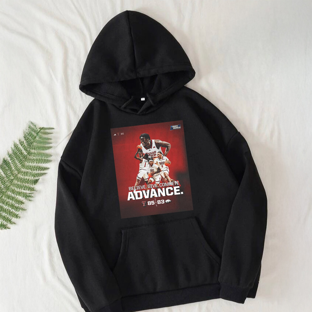 Texas Tech Red Raiders 2025 Elite 8 One Away NCAA Tournament Hoodie Basketball