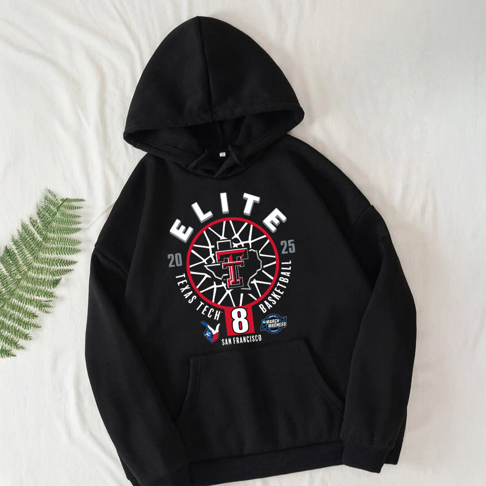 Texas Tech Red Raiders 2025 Elite 8 One Away NCAA Tournament Hoodie Gifts For Husband