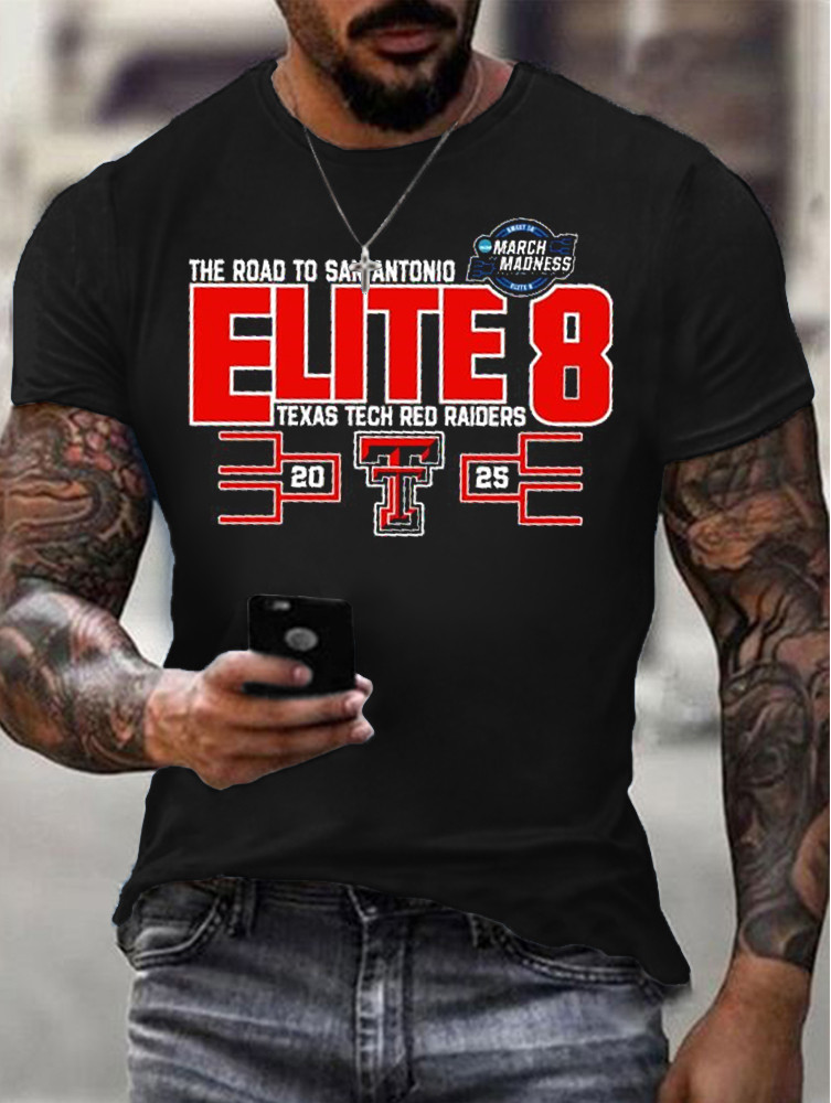 Texas Tech Red Raiders 2025 Elite 8 One Away NCAA Tournament Shirt Basketball Lovers Oregontrailrvpk Shirt
