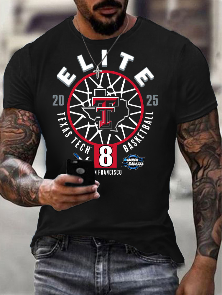 Texas Tech Red Raiders 2025 Elite 8 One Away NCAA Tournament Shirt Gifts For Husband Oregontrailrvpk Shirt