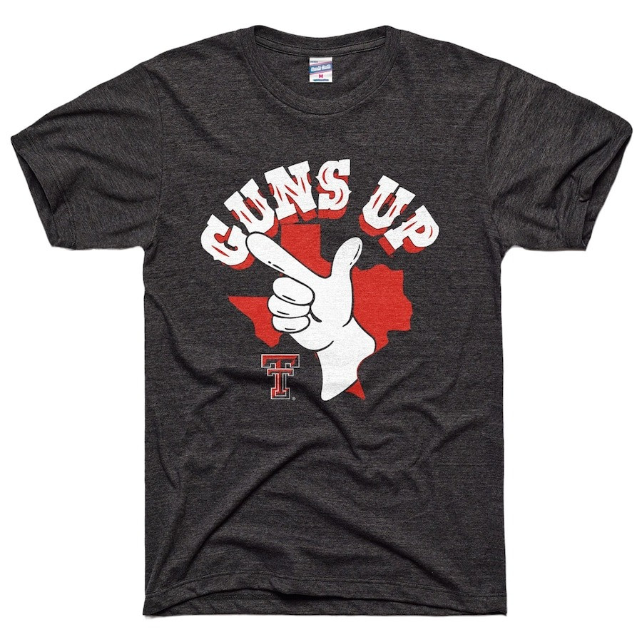 Texas Tech Red Raiders Charlie Hustle Guns Up Shirt Fan Merch Gifts For Basketball Lovers Oregontrailrvpk Shirt
