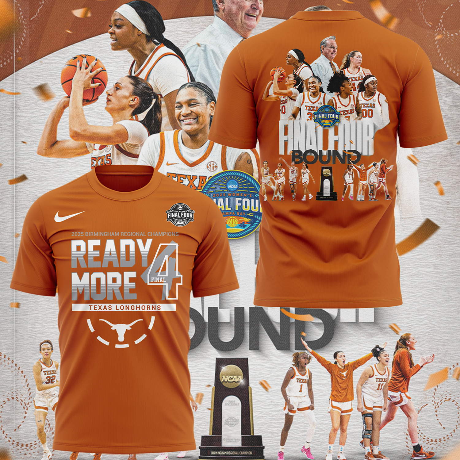 Texas Women's Basketball Final Four T-Shirt Best Gifts For Basketball Lovers Oregontrailrvpk Shirt