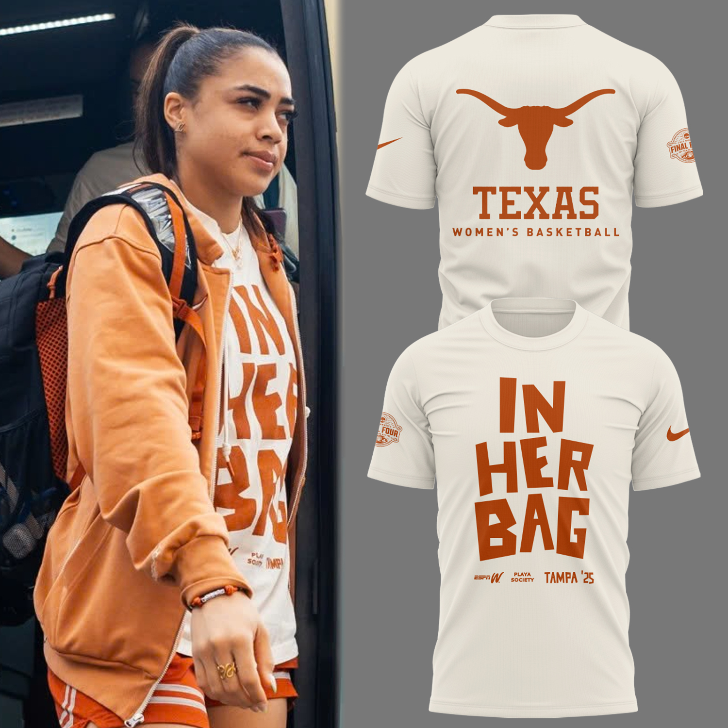Texas Women's Basketball IN HER BAG T-Shirt Great Gifts For Basketball Players Oregontrailrvpk Shirt