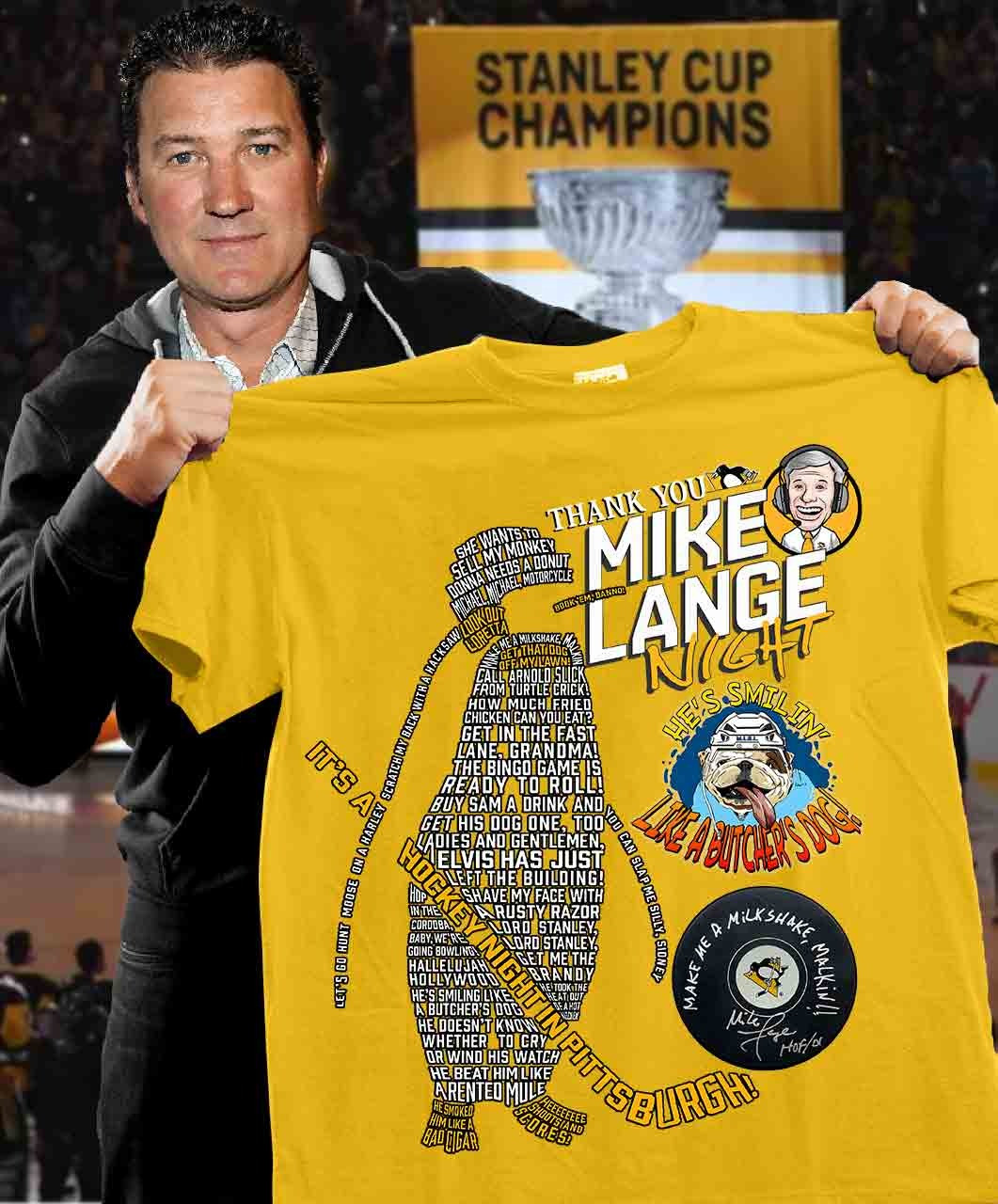 Thank You RIP Mike Lange It's A Hockey Night In Pittsburgh Shirt Hall Of Fame Broadcaster Oregontrailrvpk Shirt