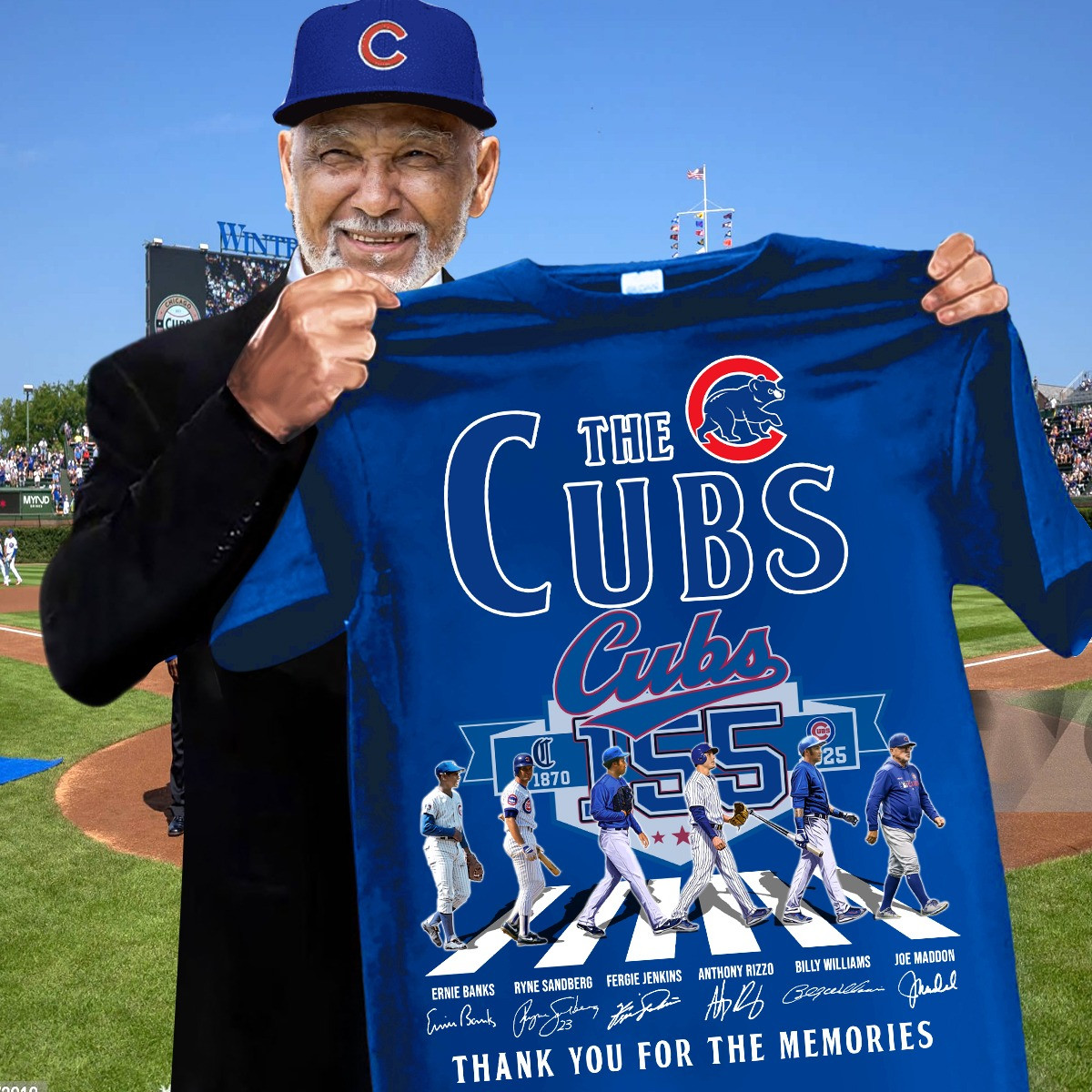 The Chicago Cubs 155Th Anniversary 1870 2025 T-Shirt Thank You For The Memories Oregontrailrvpk Shirt