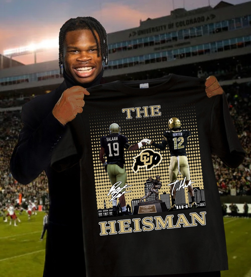The Heisman Trophy Award Winner T-Shirt Rashaan Salaam And Travis Hunter Shirt Gifts Oregontrailrvpk Shirt