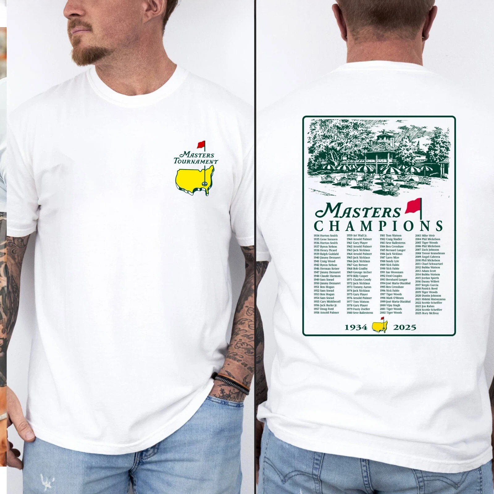 The Masters Golf National Champions 2025 White T-Shirt For Golfers Oregontrailrvpk Shirt