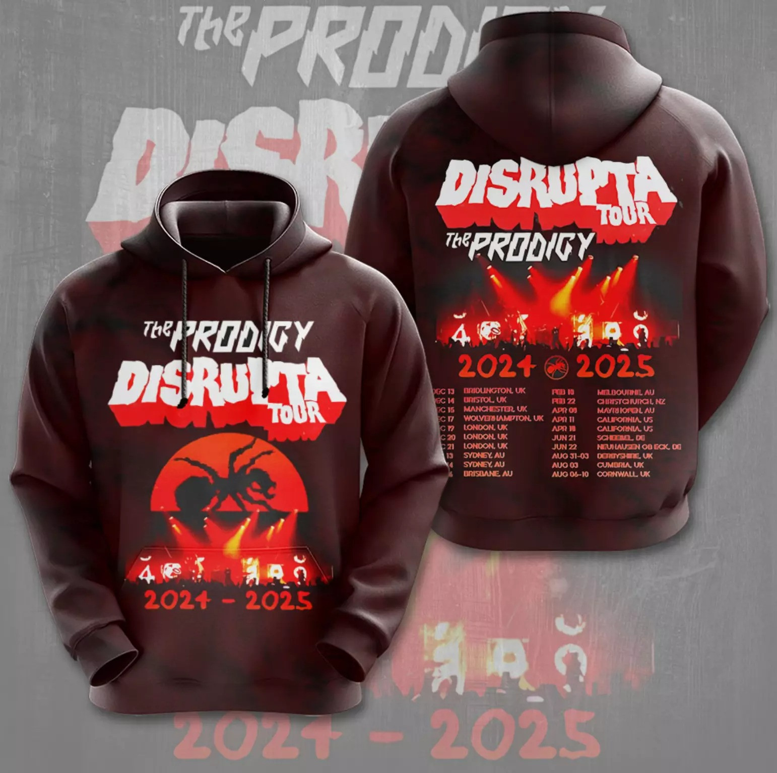The Prodigy 2025 Tour HoodieProdigy Tour Merch