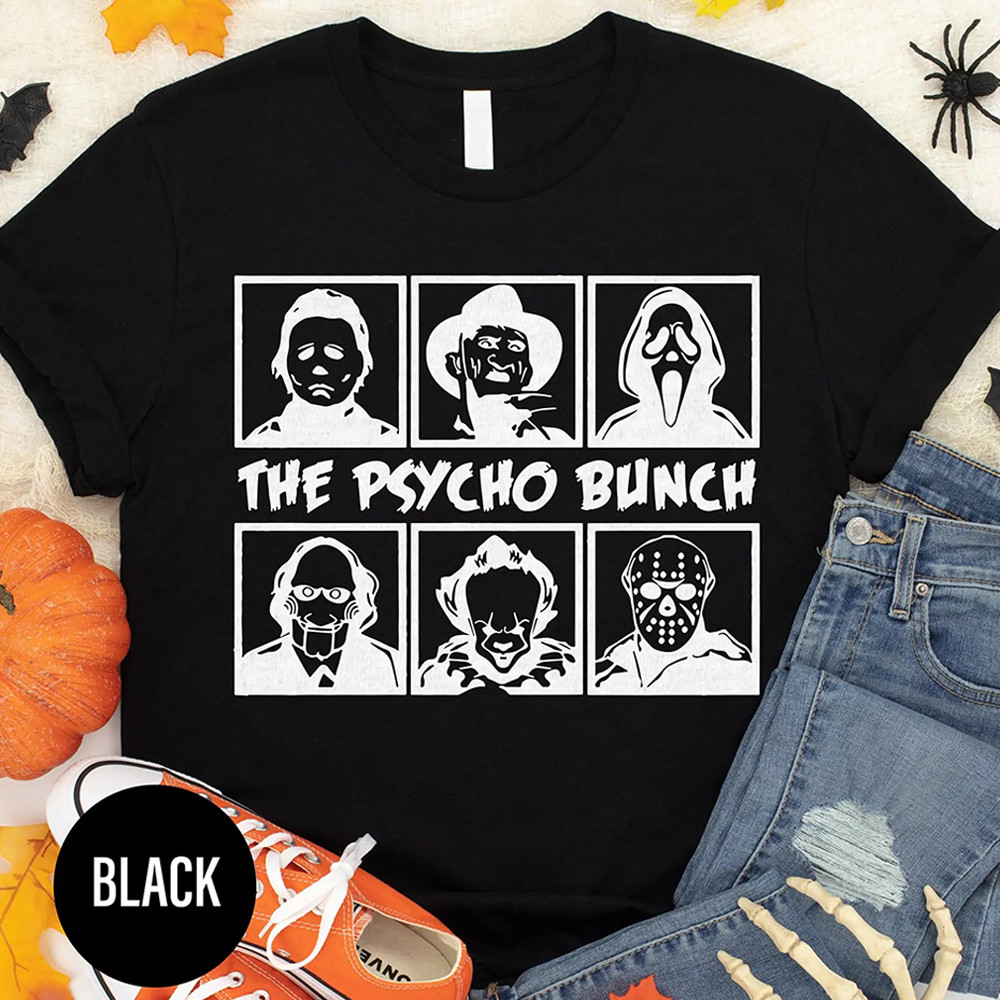 The Psycho Bunch Halloweenhirt Horror T-Shirt Halloween Gifts Oregontrailrvpk Shirt