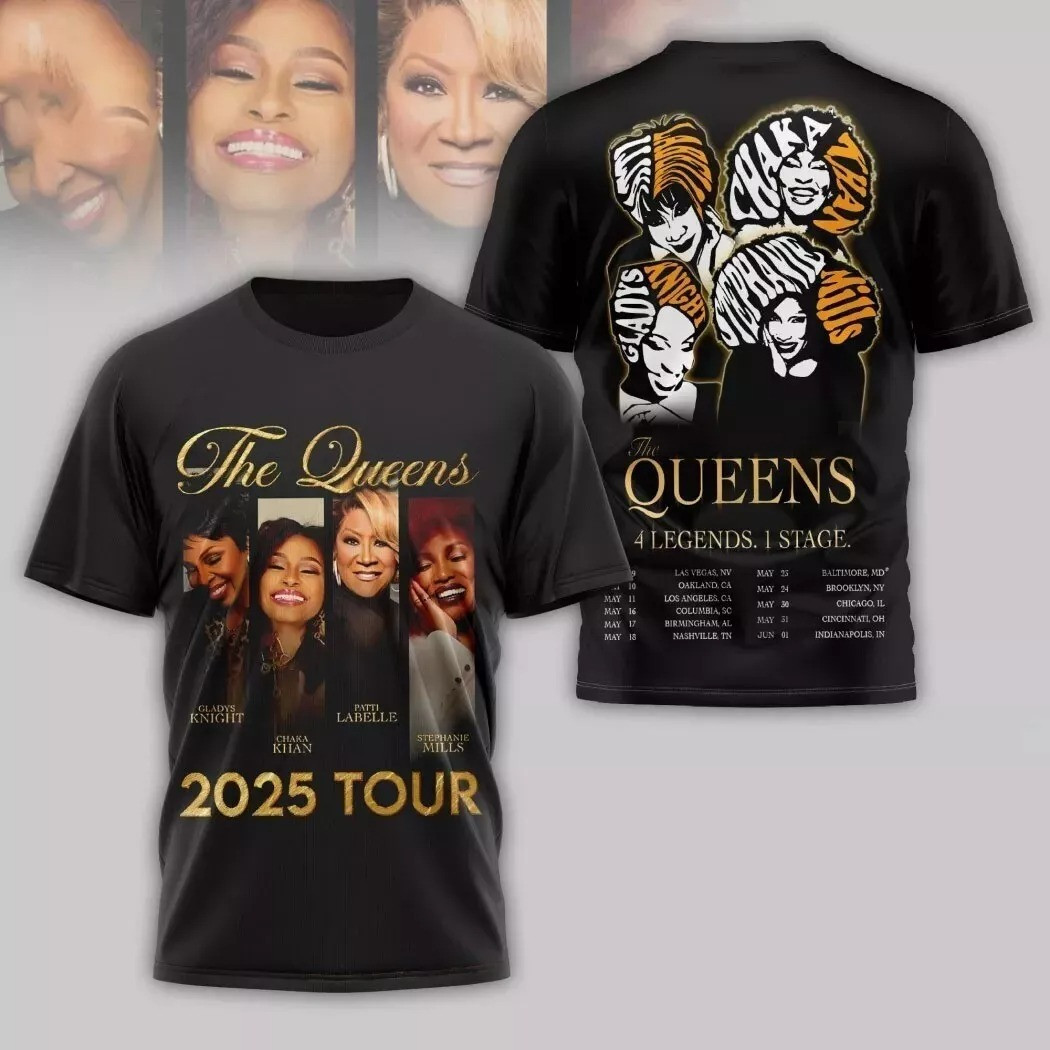 The Queens 4 Legends 1 Stage 2025 Tour 3D T-Shirt Presents For Music Lovers Oregontrailrvpk Shirt