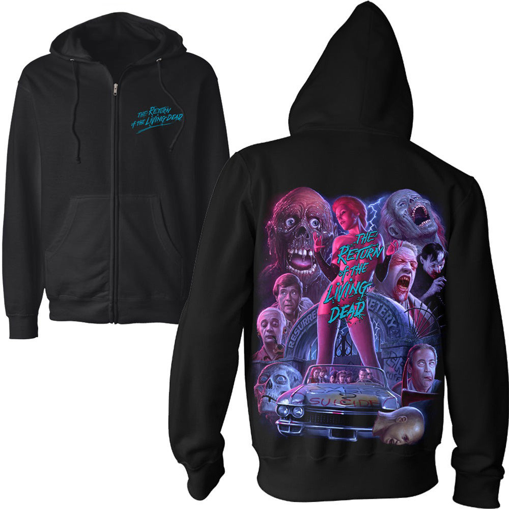The Return Of The Living Dead Who Cares Zip Hoodie Merchandise Horror Film