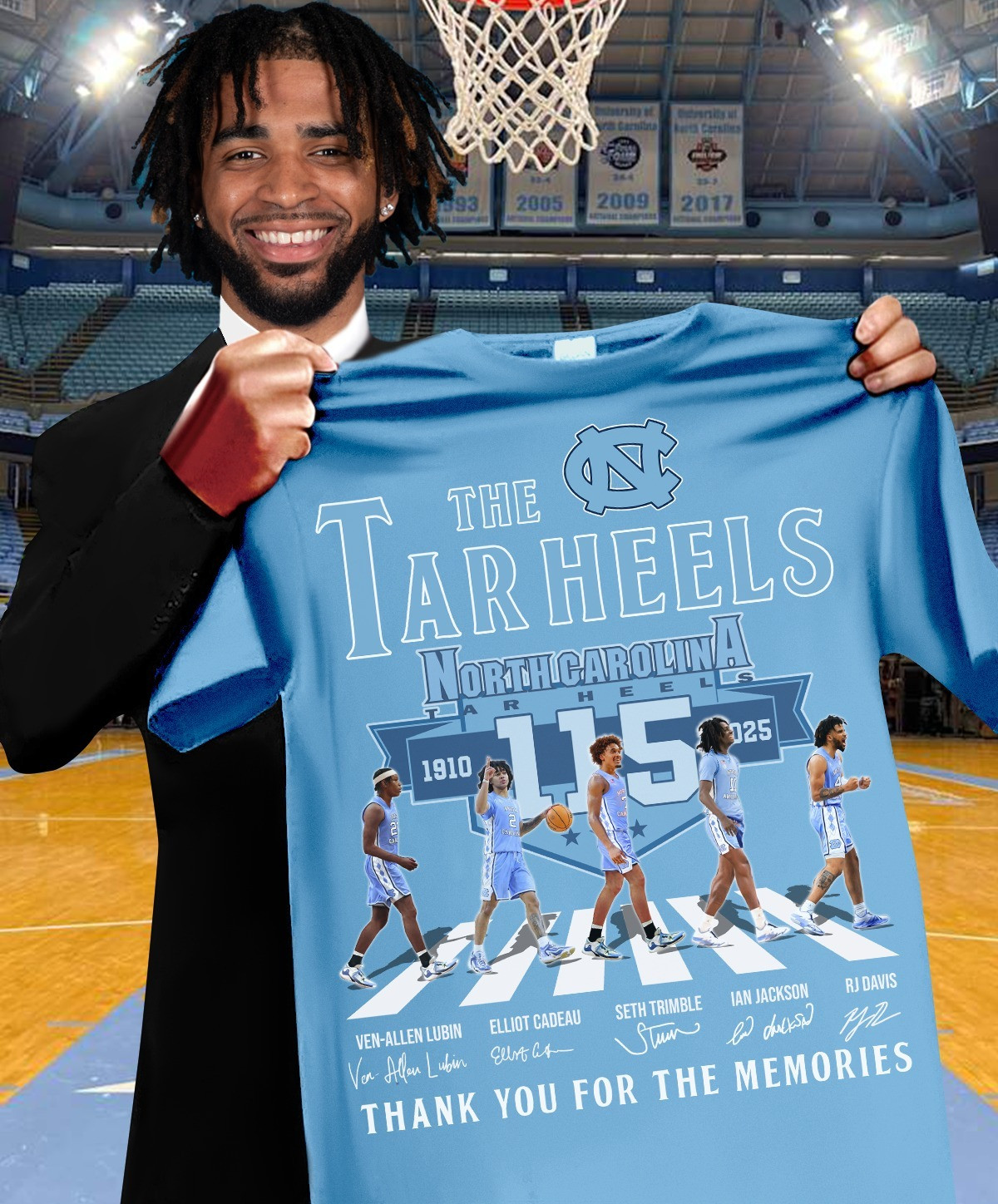 The Tar Heels North Carolina 1910 2025 T-Shirt Thank You For The Memories Oregontrailrvpk Shirt