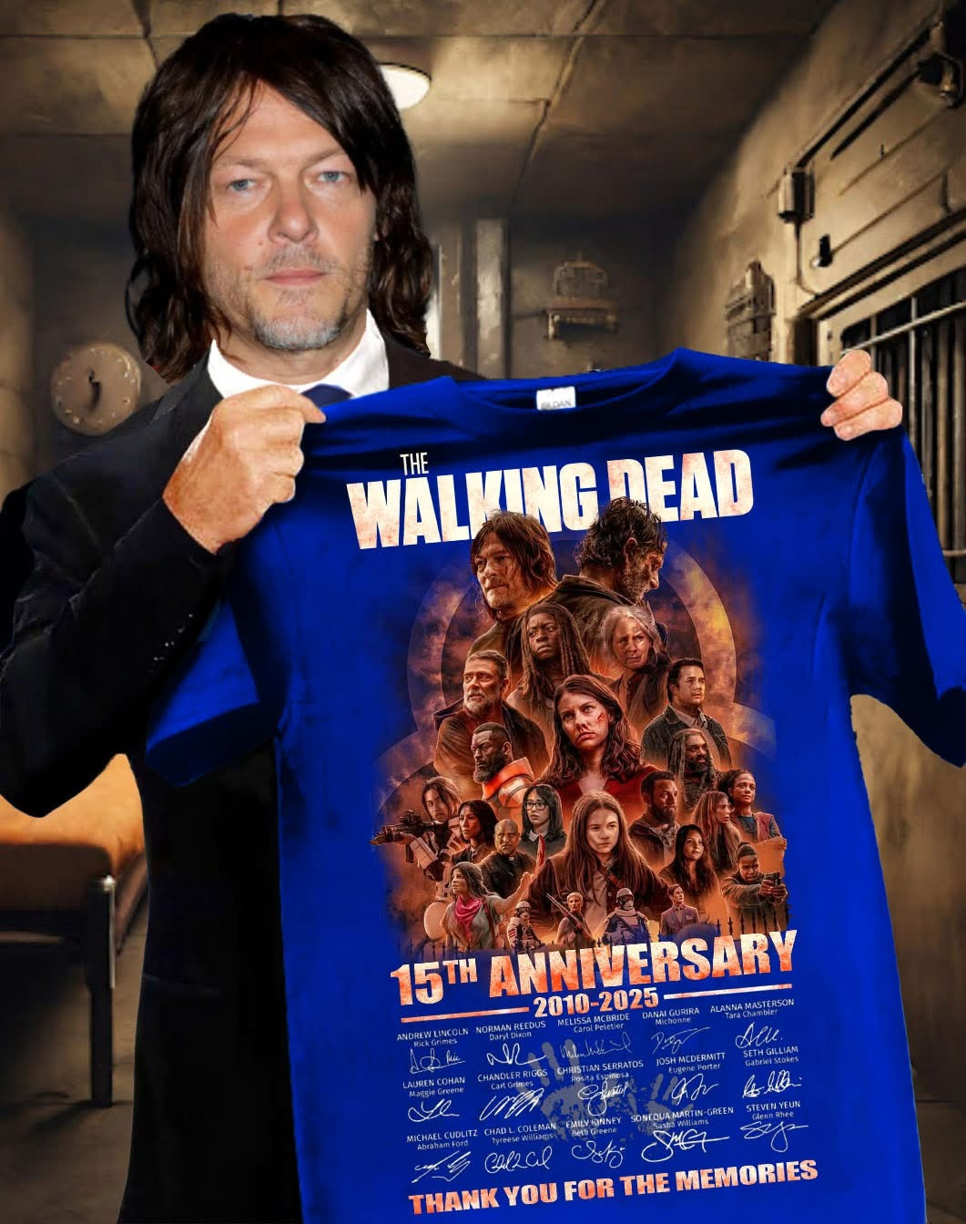 The Walking Dead 15th Anniversary 2010-2025 T-Shirt Unique Oregontrailrvpk Shirt
