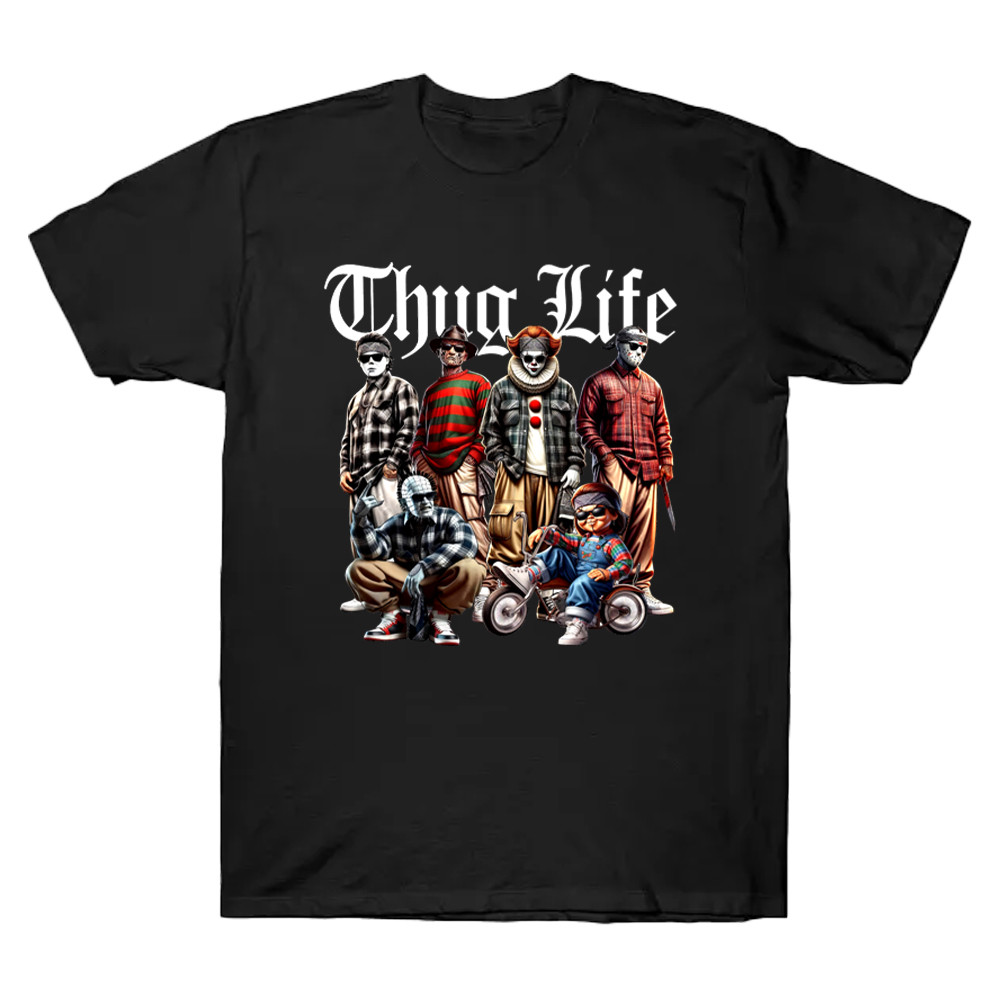 Thug Life Scary Halloweenhirt Friends Horror Movie T-Shirt Oregontrailrvpk Shirt