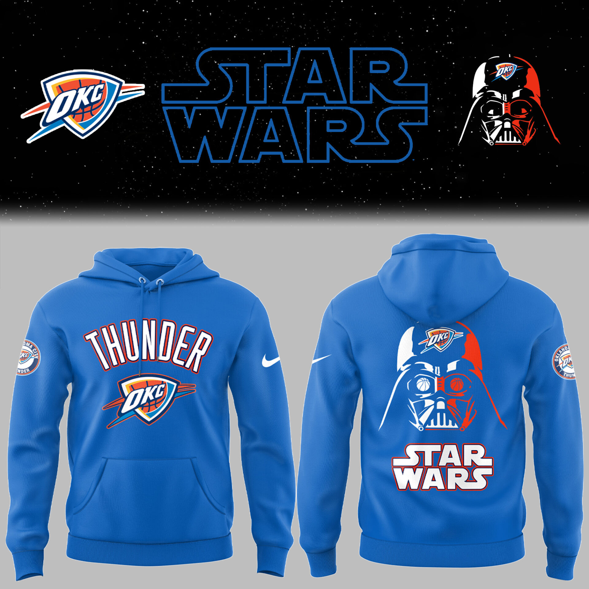 Thunder Basketball Thunder x Star Wars Blue Hoodie Basketball