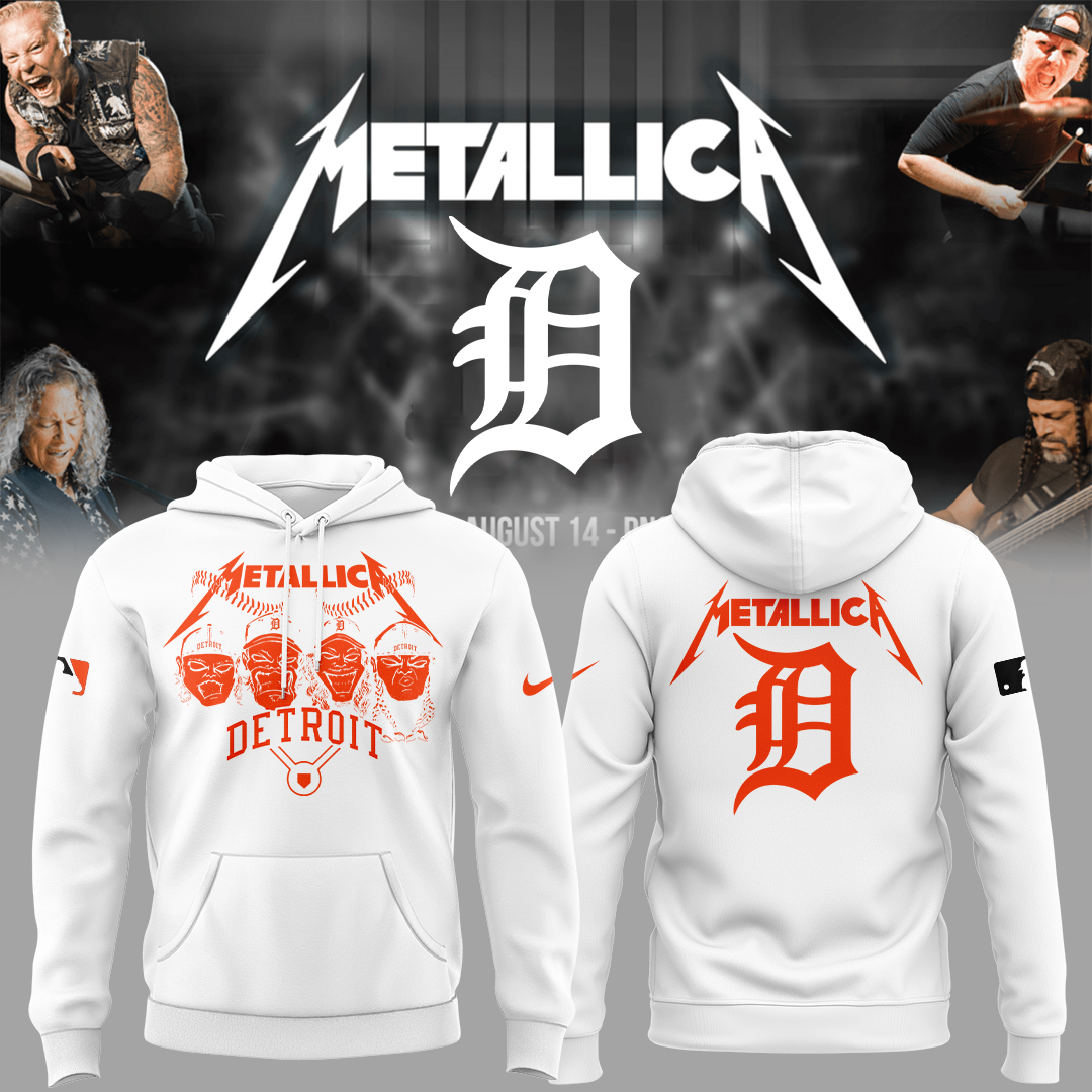 Tigers Baseball Music Night White Hoodie