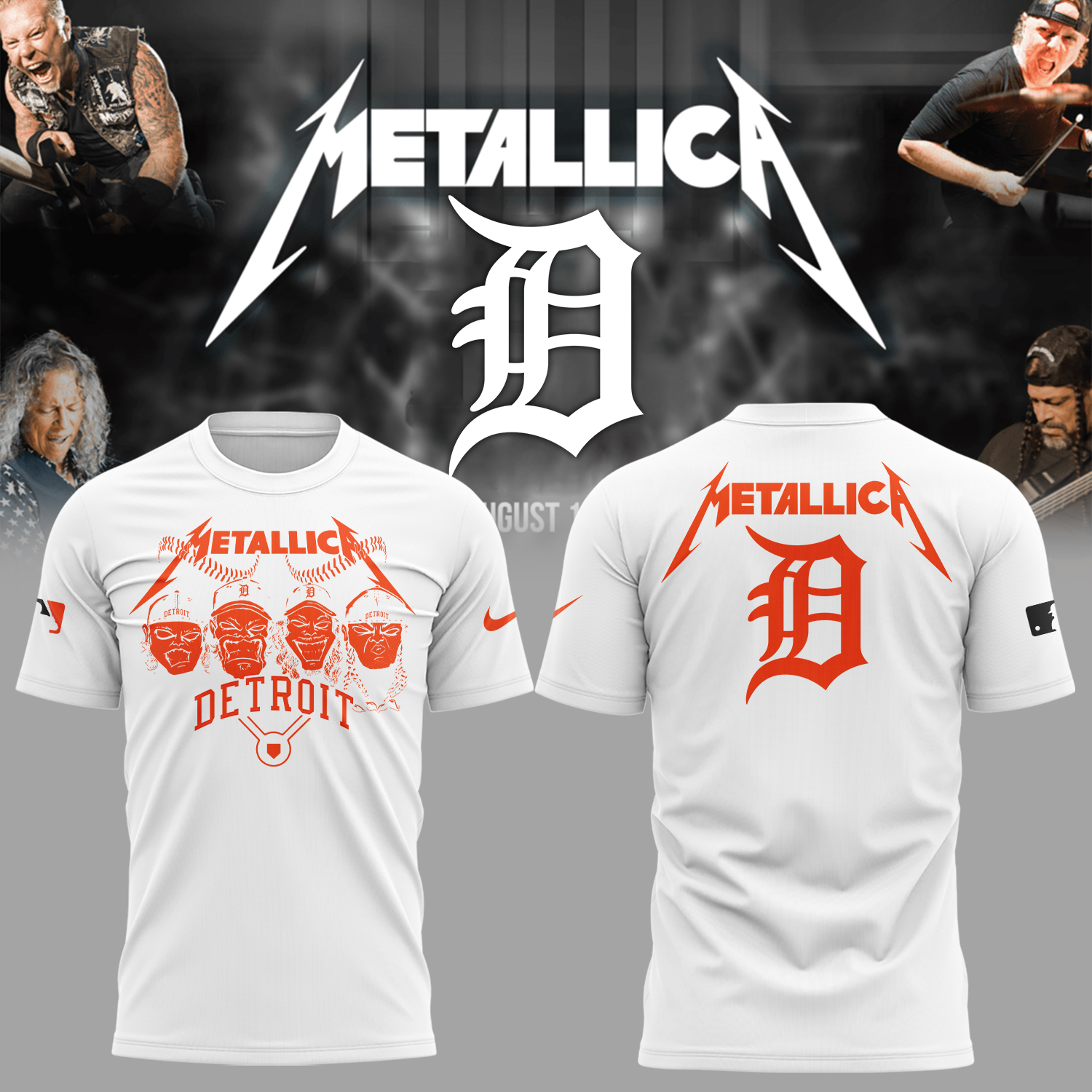 Tigers Baseball Music Night White T-Shirt Baseball Gifts Idea Oregontrailrvpk Shirt