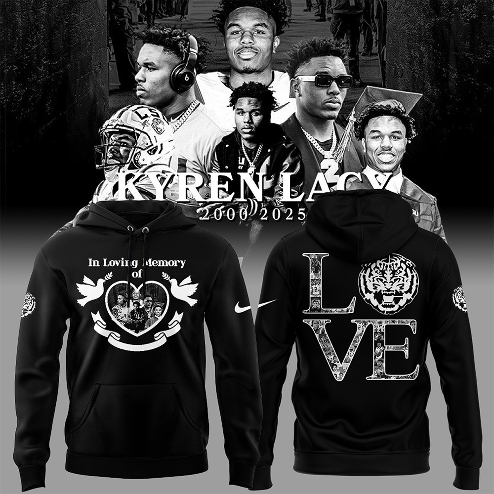 Tigers Football Limited RIP Lacy Black Hoodie 2025