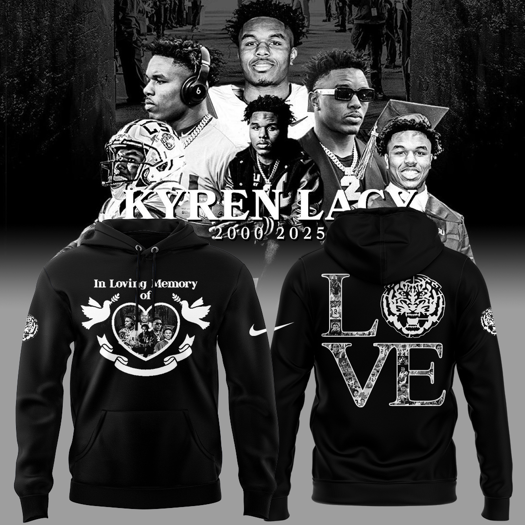 Tigers Football Rip Lacy Black Hoodie Best Gifts For Football Players