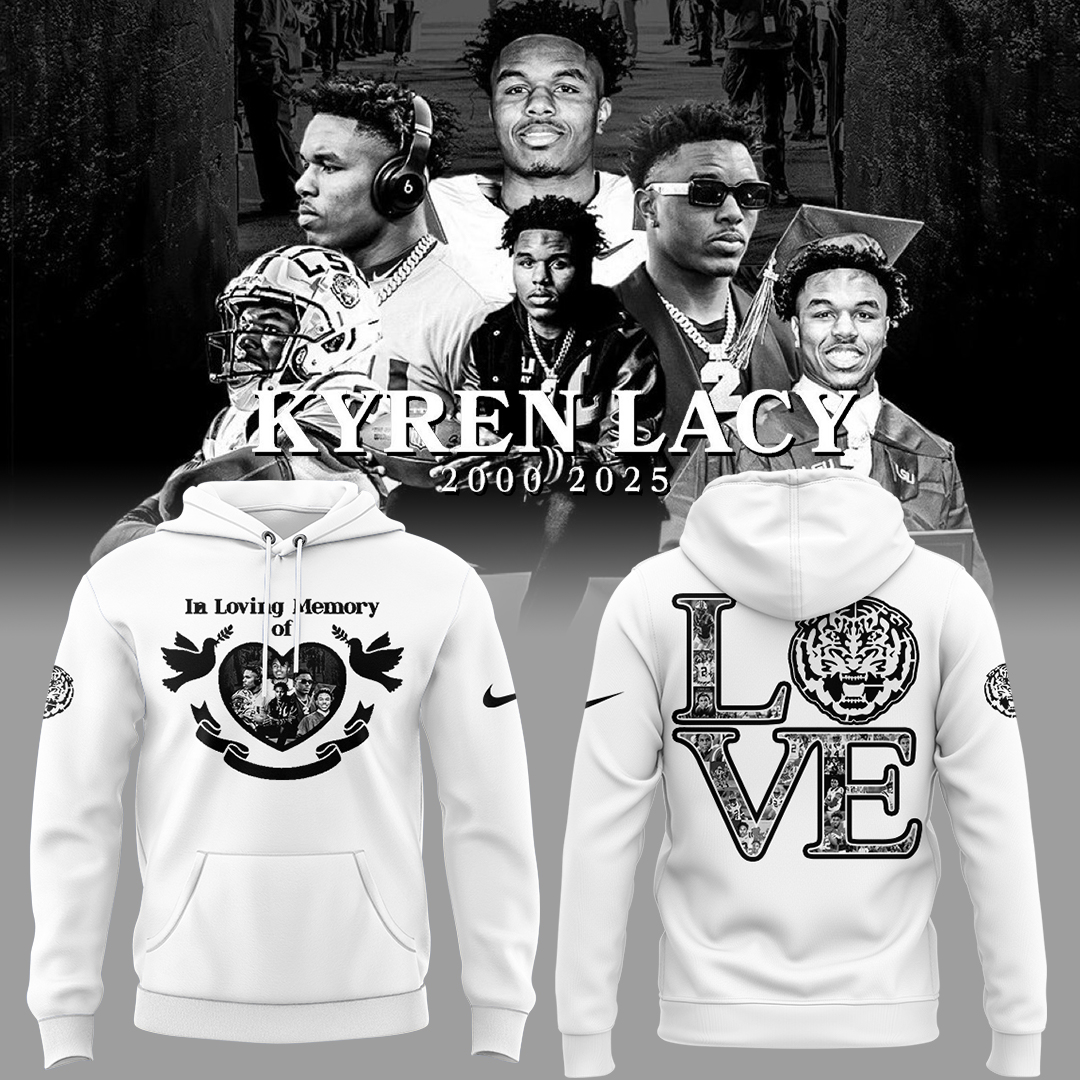 Tigers Football Rip Lacy White Hoodie Small Gifts For Football Players