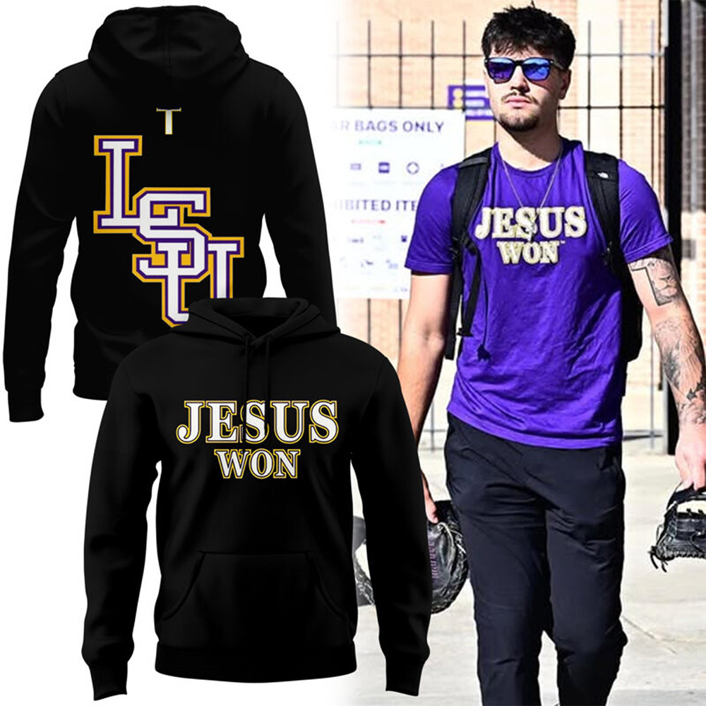 Tigers JESUS WON Black Hoodie Shirt Of Fans 2025