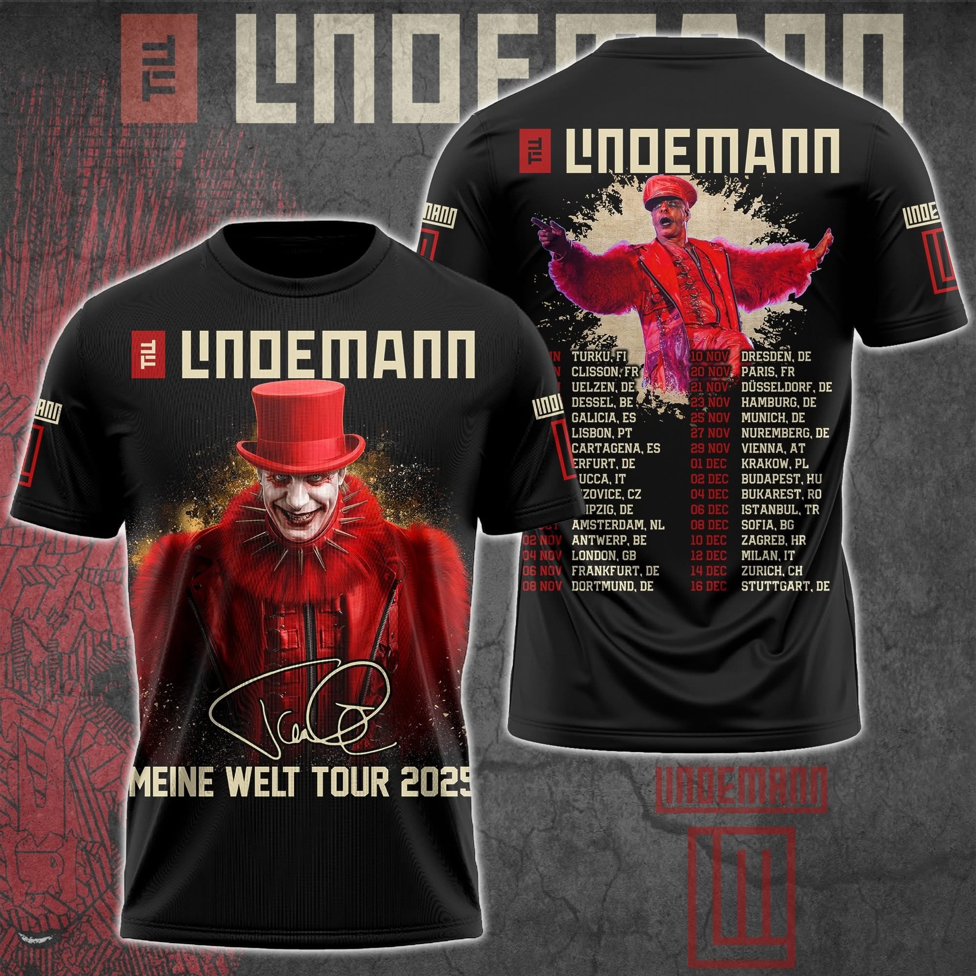 Till Lindemann Tour 2025 Rammstein and Till Lindemann T-Shirt Presents For Music Lovers Oregontrailrvpk Shirt
