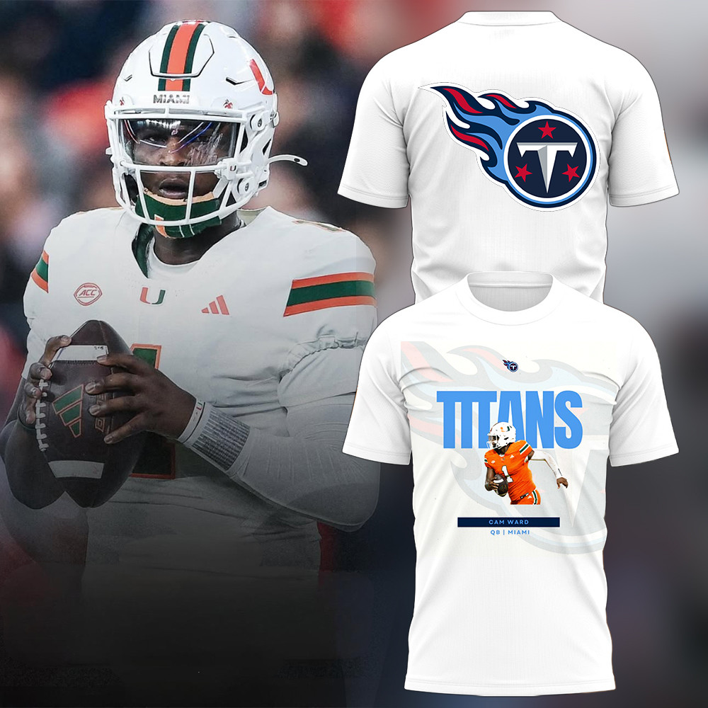 Titans Cam Ward 2025 NFL T-Shirt Best Gift For Football Lovers Oregontrailrvpk Shirt