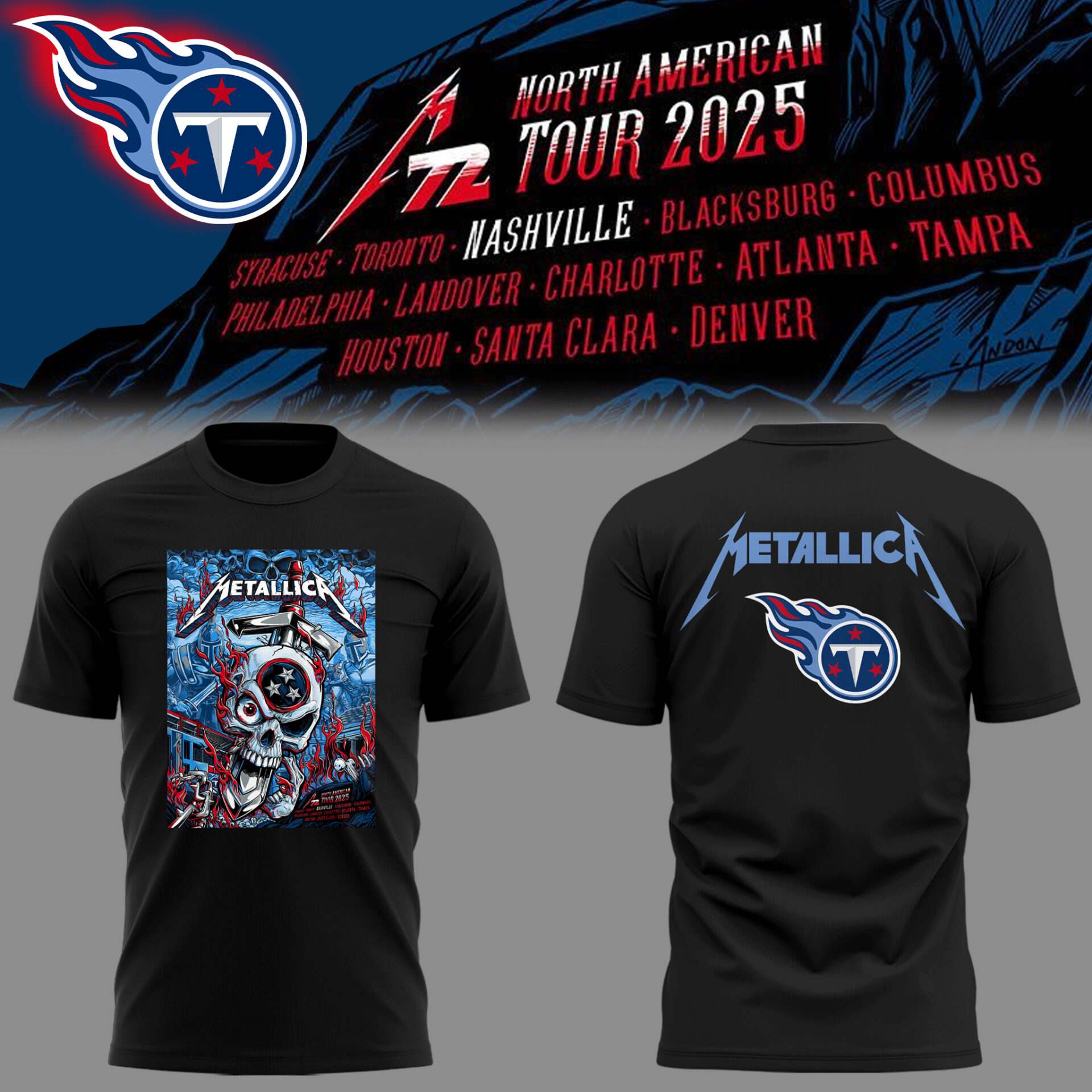 Titans Football Music Concert Black T-Shirt Presents For Football Players Oregontrailrvpk Shirt