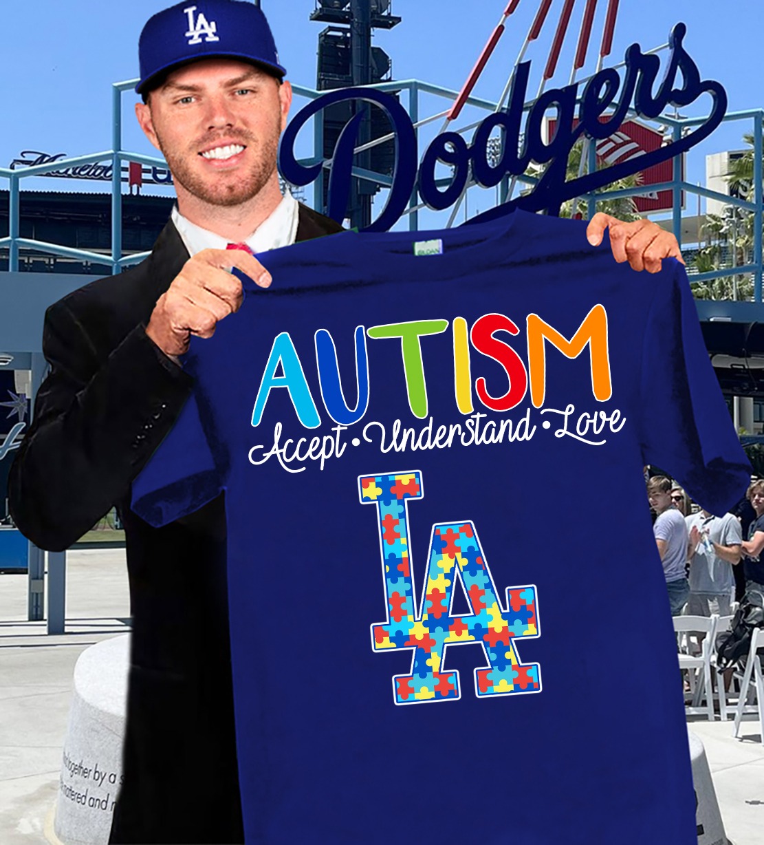 Together For Autism Together For The Dodgers T-Shirt Husband Gifts Oregontrailrvpk Shirt