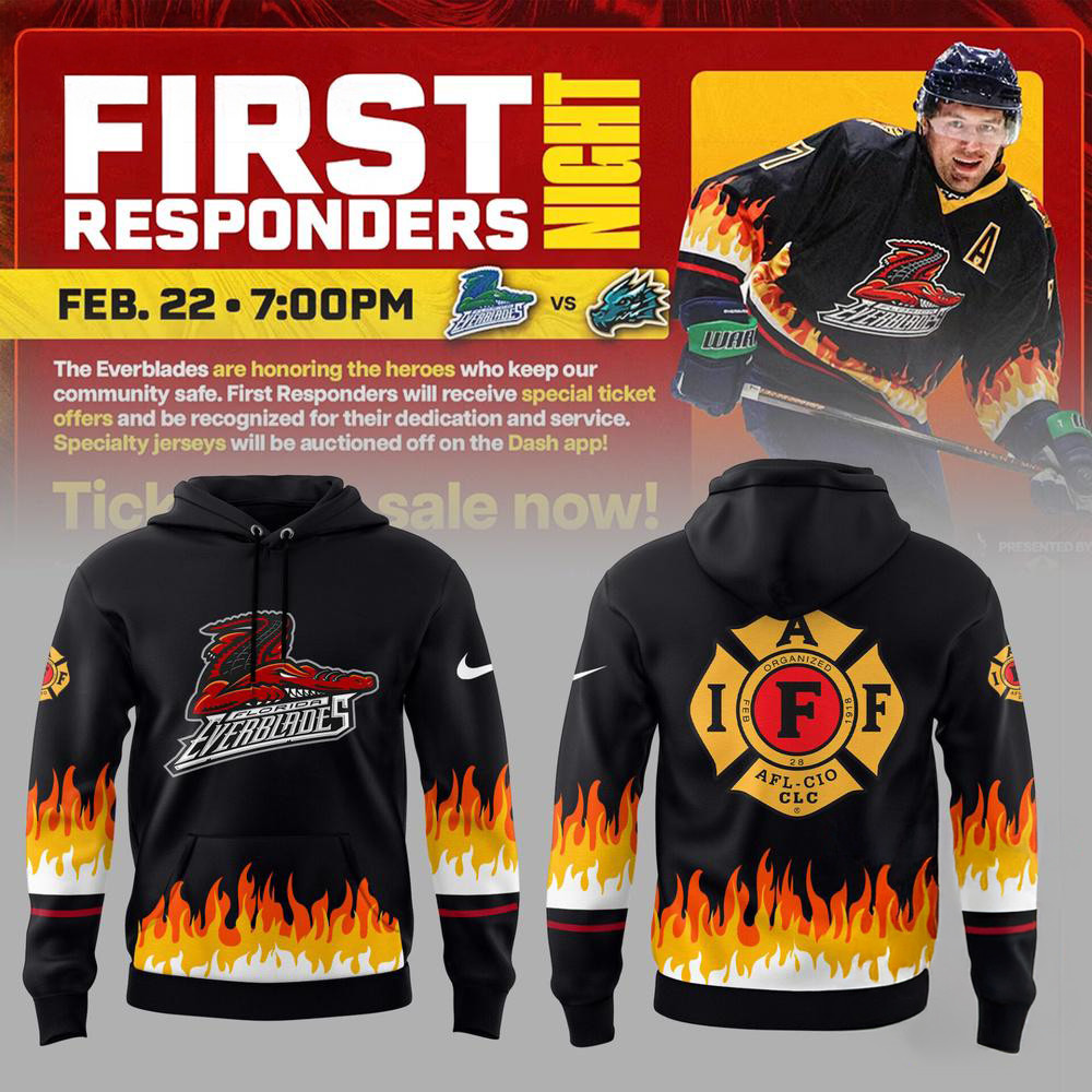 Toledo Walleye x Firefighter Appreciation Night Hockey Shirt Hockey