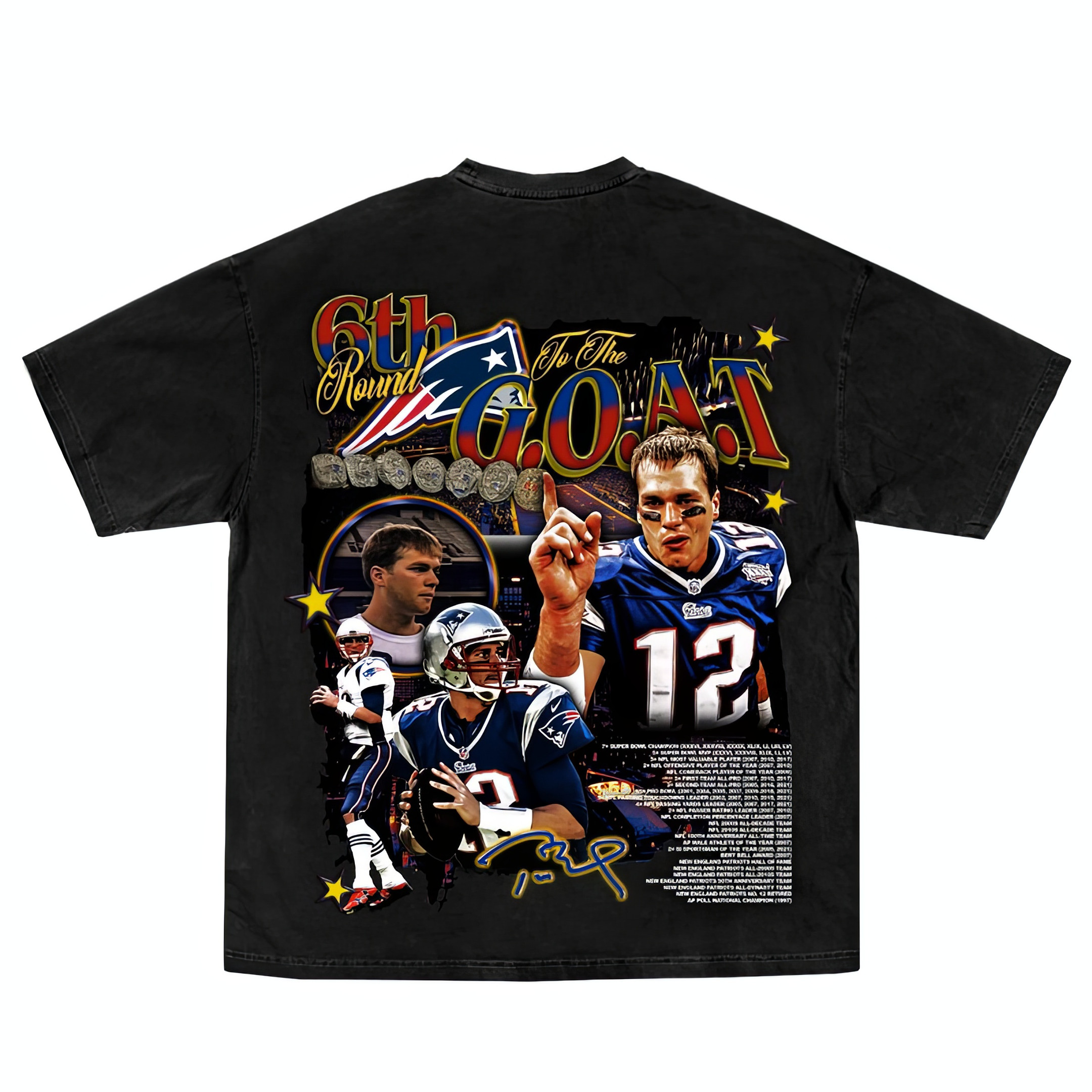 Tom Brady 6th Round To The GOAT T-Shirt Football Oregontrailrvpk Shirt