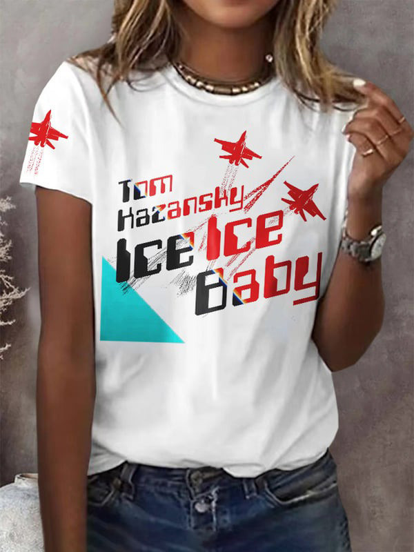 Tom Iceman Kazansky Ice Ice Baby T-Shirt Top Gun Val Kilmer Oregontrailrvpk Shirt