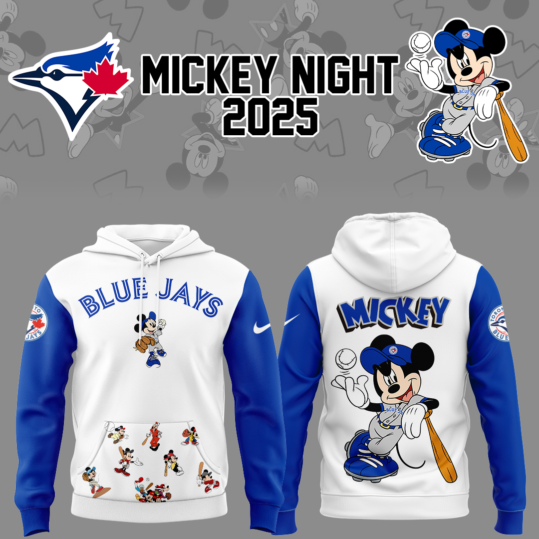 Toronto Blue Jays Baseball Mickey Night Hoodie Gift For Baseball Lover