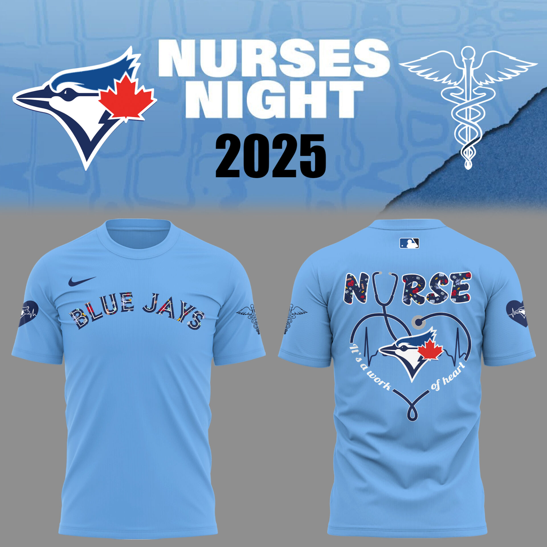 Toronto Blue Jays Baseball Nurses Night Blue T-Shirt Gift For Baseball Lover Oregontrailrvpk Shirt