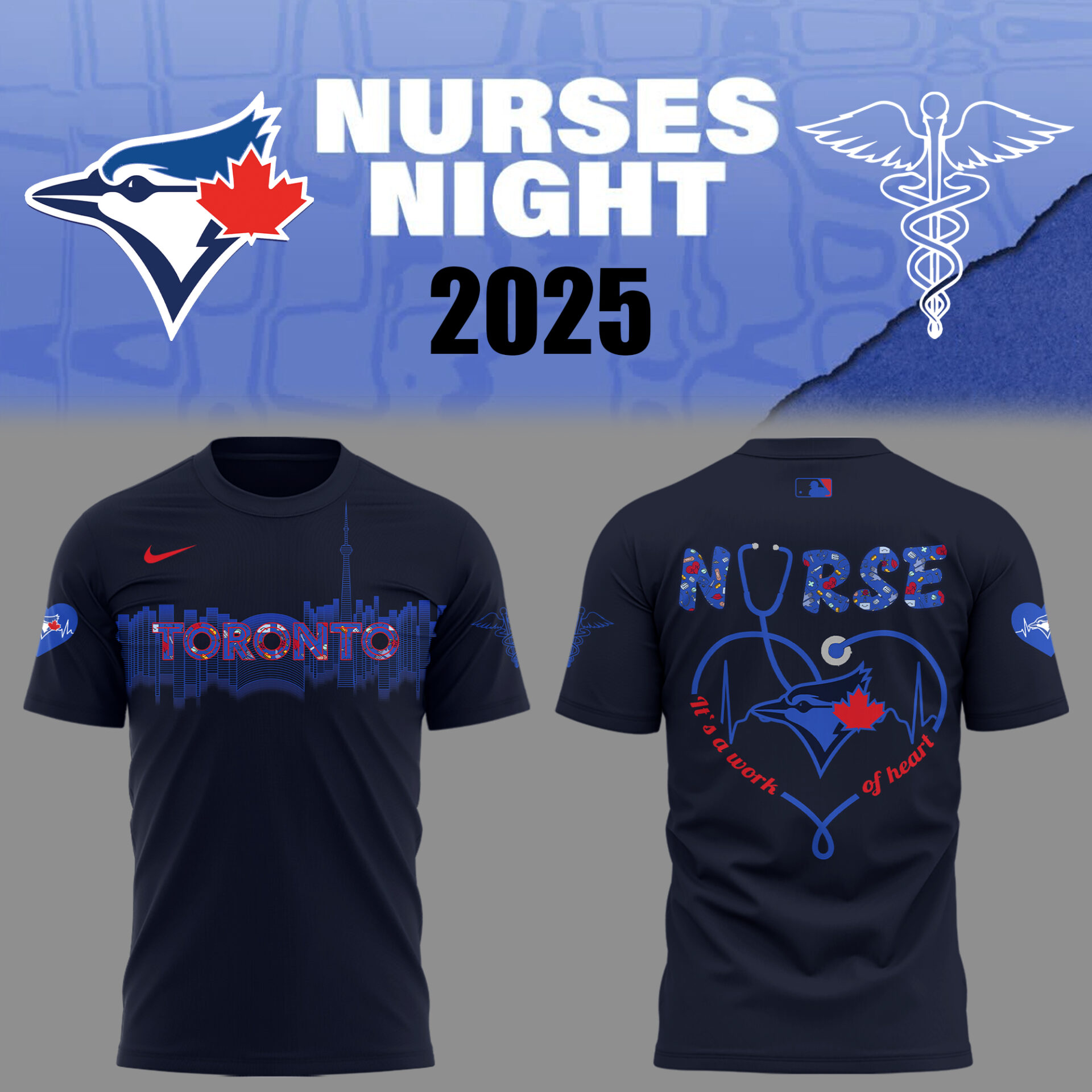 Toronto Blue Jays Baseball Nurses Night T-Shirt For Baseball Players Oregontrailrvpk Shirt