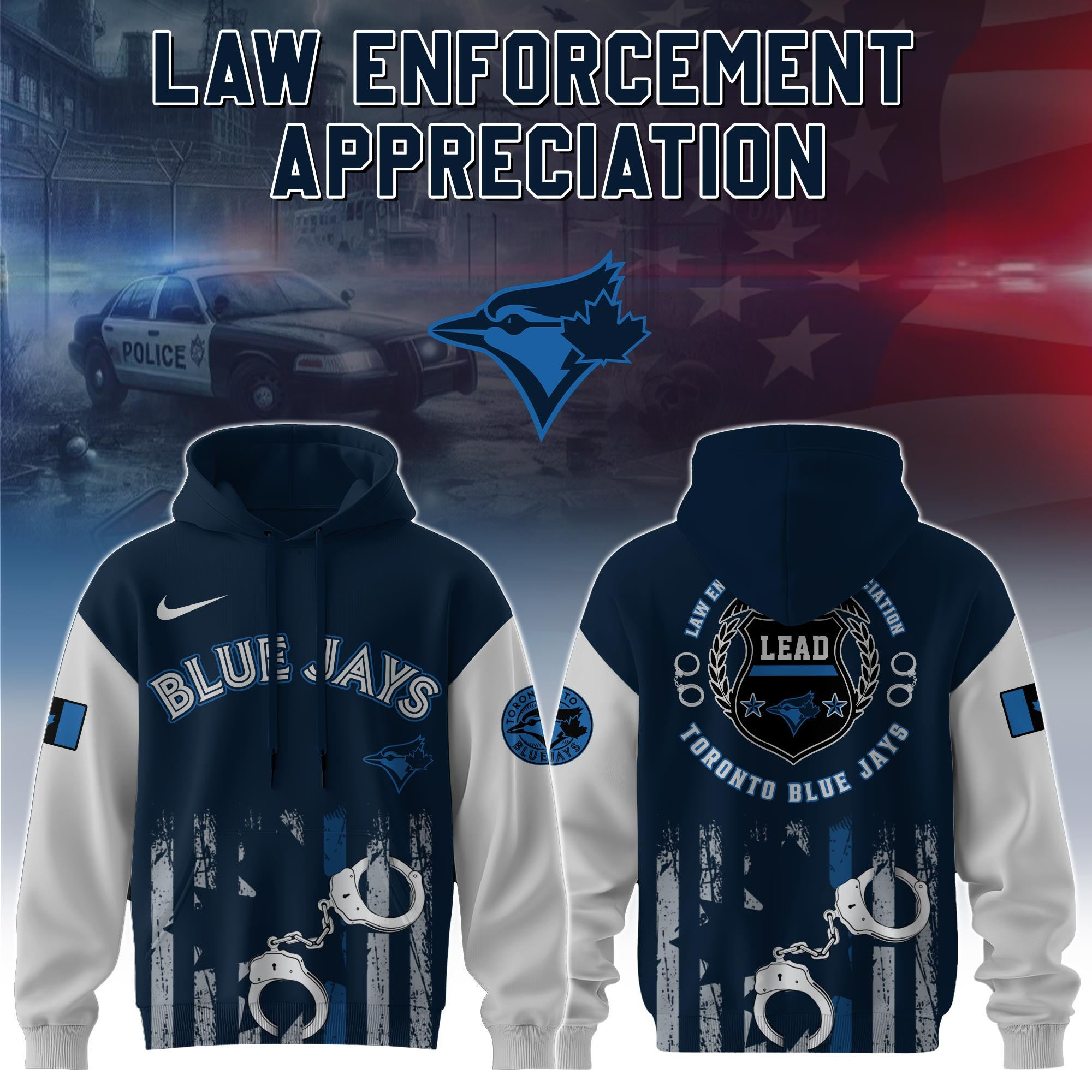 Toronto Blue Jays MLB x Law Enforcement Appreciation Day Hoodie Best