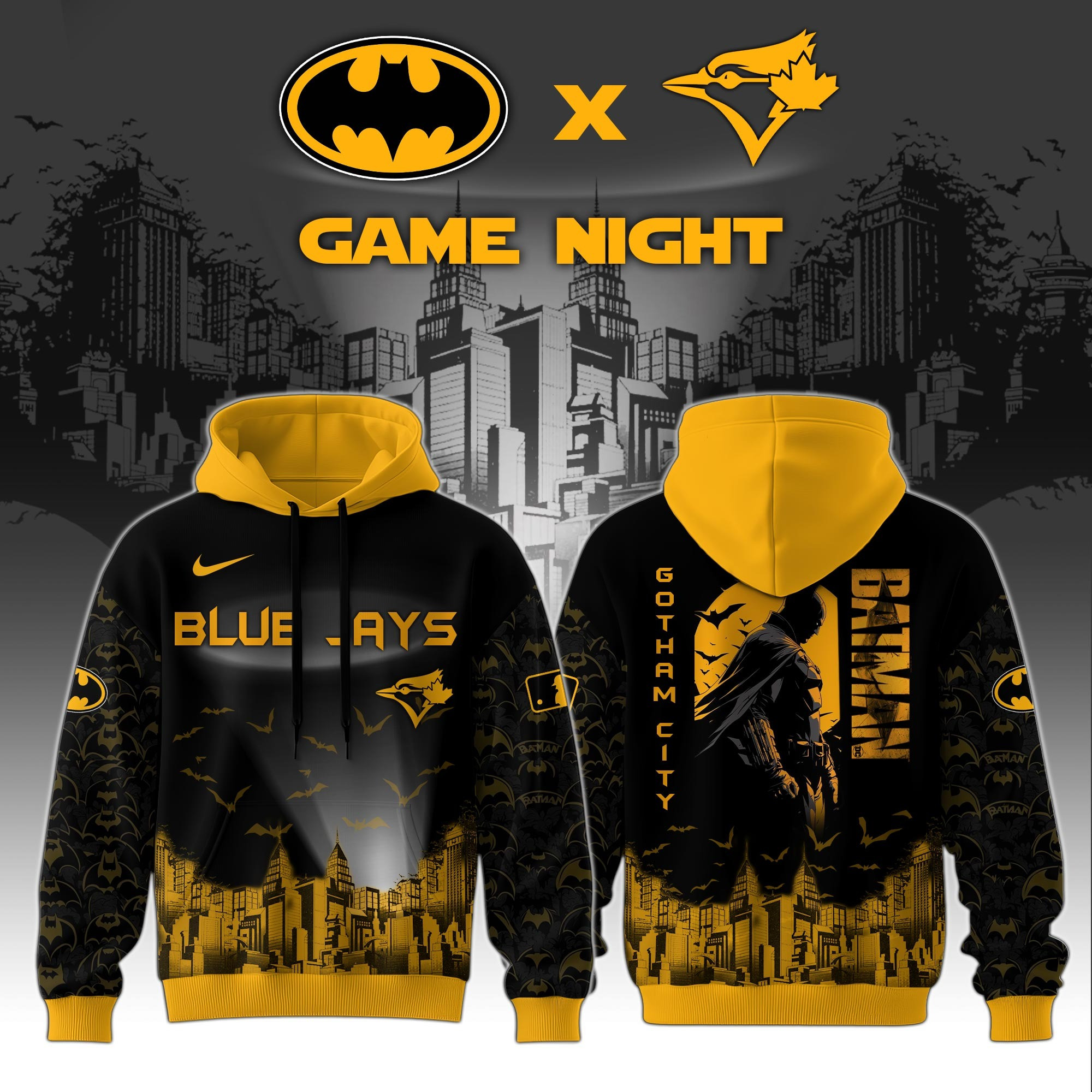 Toronto Blue Jays x DC Batman Game Night Hoodie Best For Him