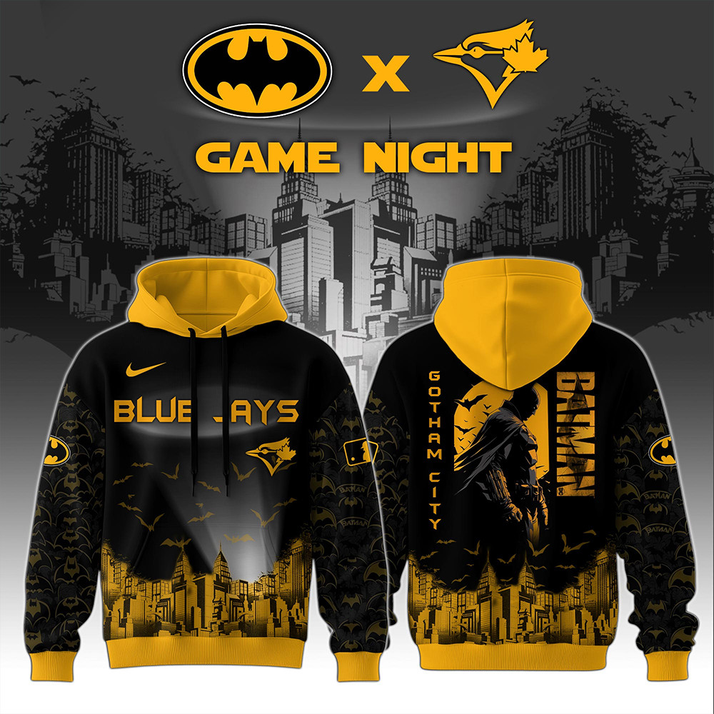 Toronto Blue Jays x DC Batman Game Night Hoodie Gift Ideas