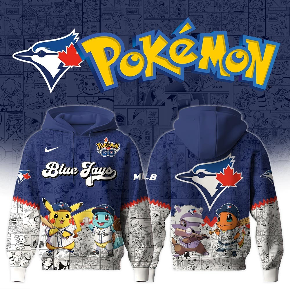 Toronto Blue Jays X Pok mon Go Hoodie MLB Merch Fans For Him Her