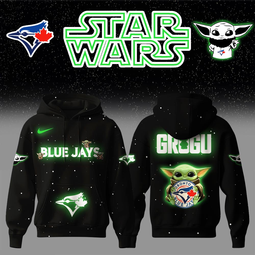 Toronto Blue Jays x Stars Wars Baby Yoda Game Night Hoodie Baseball Gifts