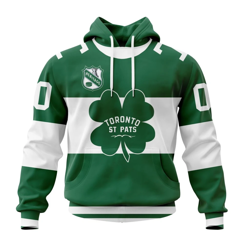 Toronto Maple Leafs Personalized Heritage Design All Over Print Hoodie Style 94373