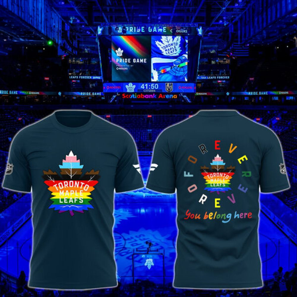 Toronto Maple Leafs Pride Night 2025 Blue T-Shirt Gift Ideas For Hockey Lovers Oregontrailrvpk Shirt