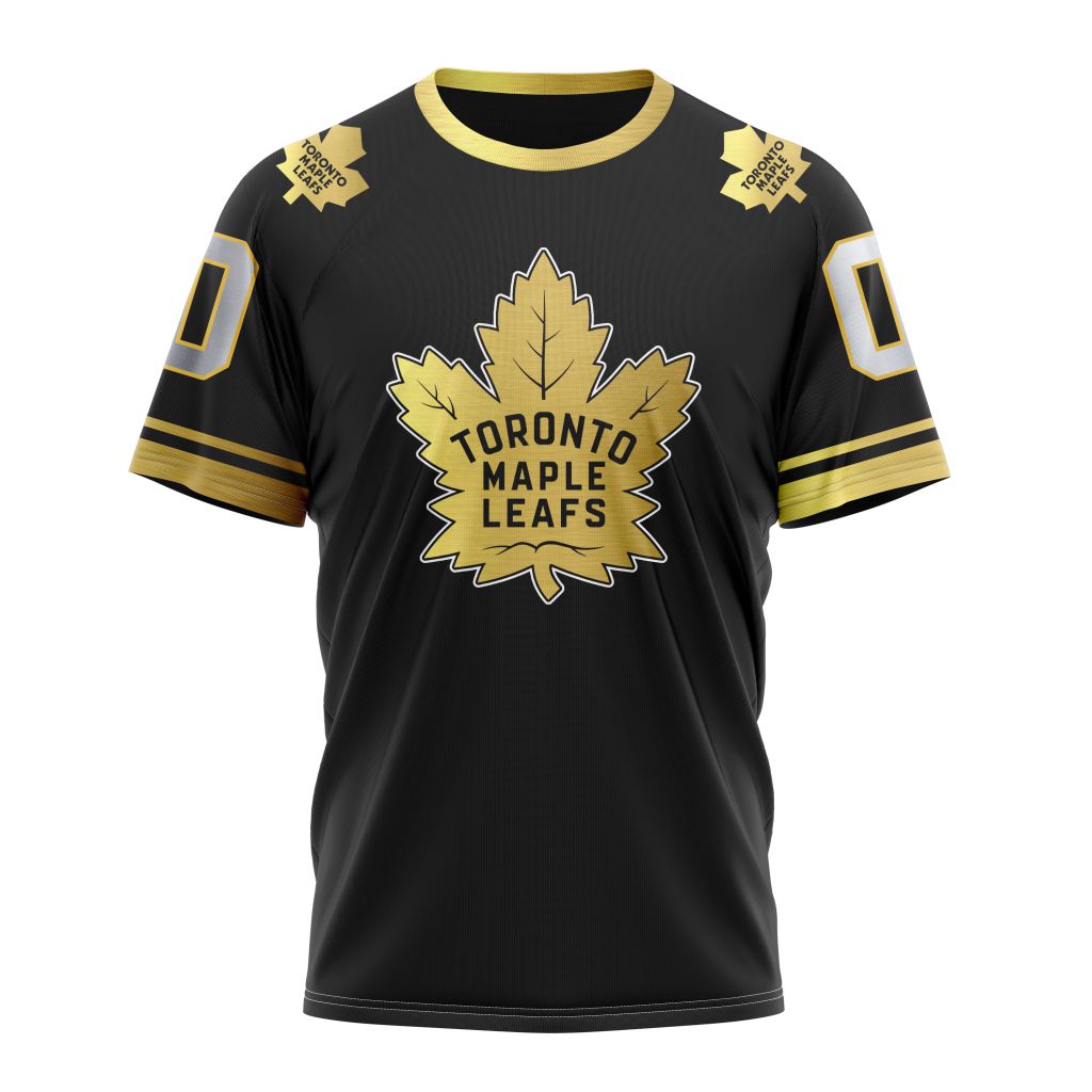 Toronto Maple Leafs Special Black And Gold Design 01 Personalized Name And Number T-Shirt Oregontrailrvpk Shirt